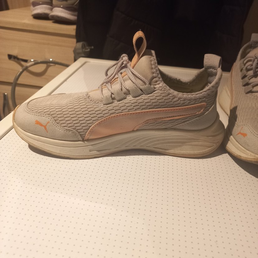 Bej Gri Bağcıklı Kadın Spor Ayakkabı - Görsel 2