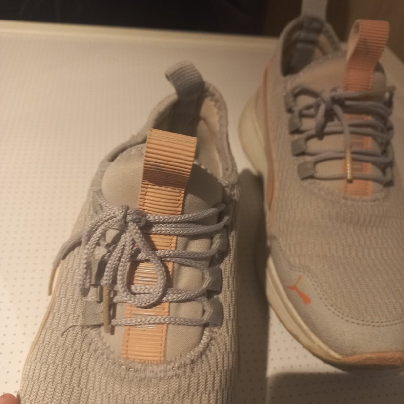 Bej Gri Bağcıklı Kadın Spor Ayakkabı - Görsel 3