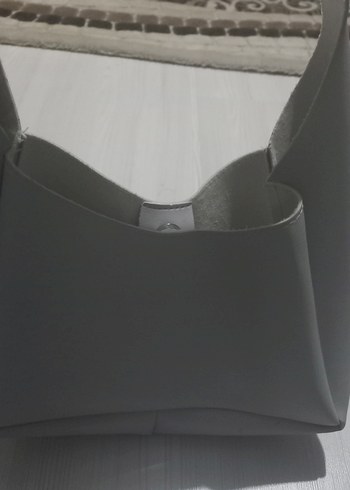 Gri Minimalist Kadın Çanta - Görsel 5