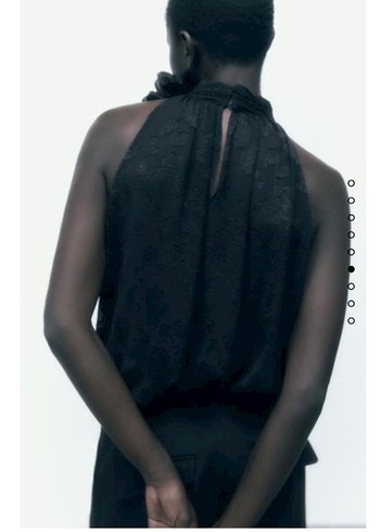 Dantelli Siyah  Yüksek Yakalı Kadın Bluz - Görsel 4