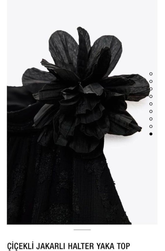 Dantelli Siyah  Yüksek Yakalı Kadın Bluz - Görsel 5