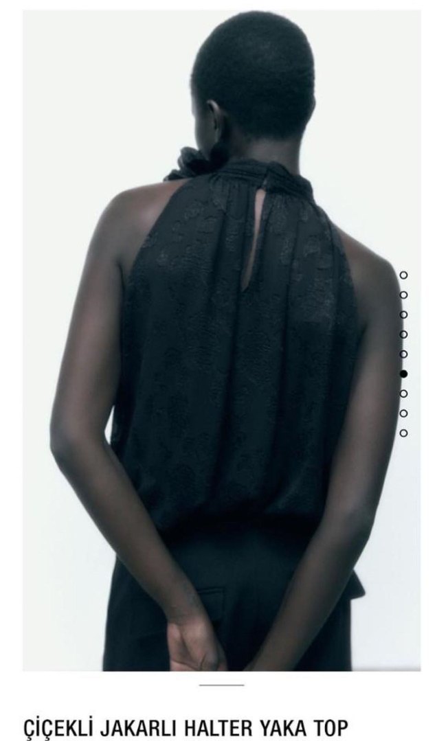 Dantelli Siyah  Yüksek Yakalı Kadın Bluz - Görsel 4