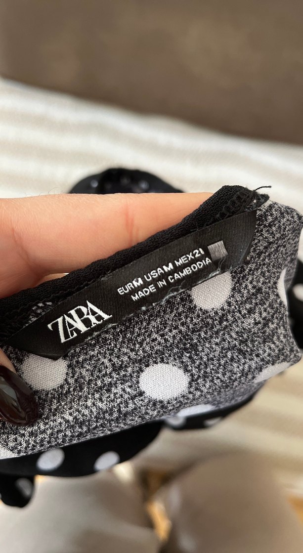 Puantiye Desenli Siyah Midi Mini Elbise - Görsel 2