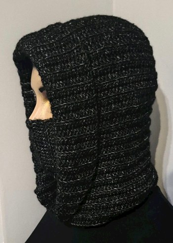 Kadın Siyah Örgü Gotik Bere - Görsel 3