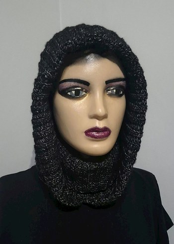 Kadın Siyah Örgü Gotik Bere - Görsel 7