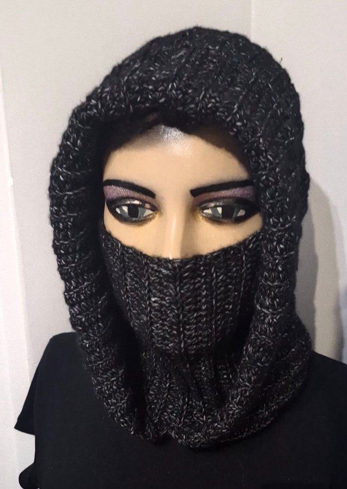 Kadın Siyah Örgü Gotik Bere - Görsel 2