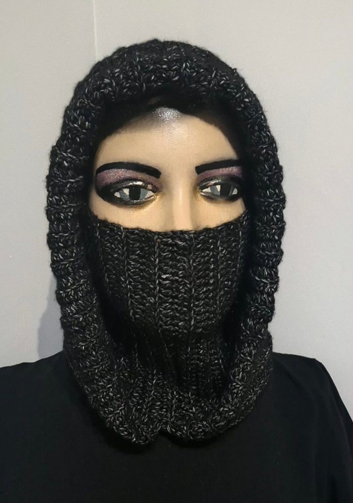 Kadın Siyah Örgü Gotik Bere - Görsel 5