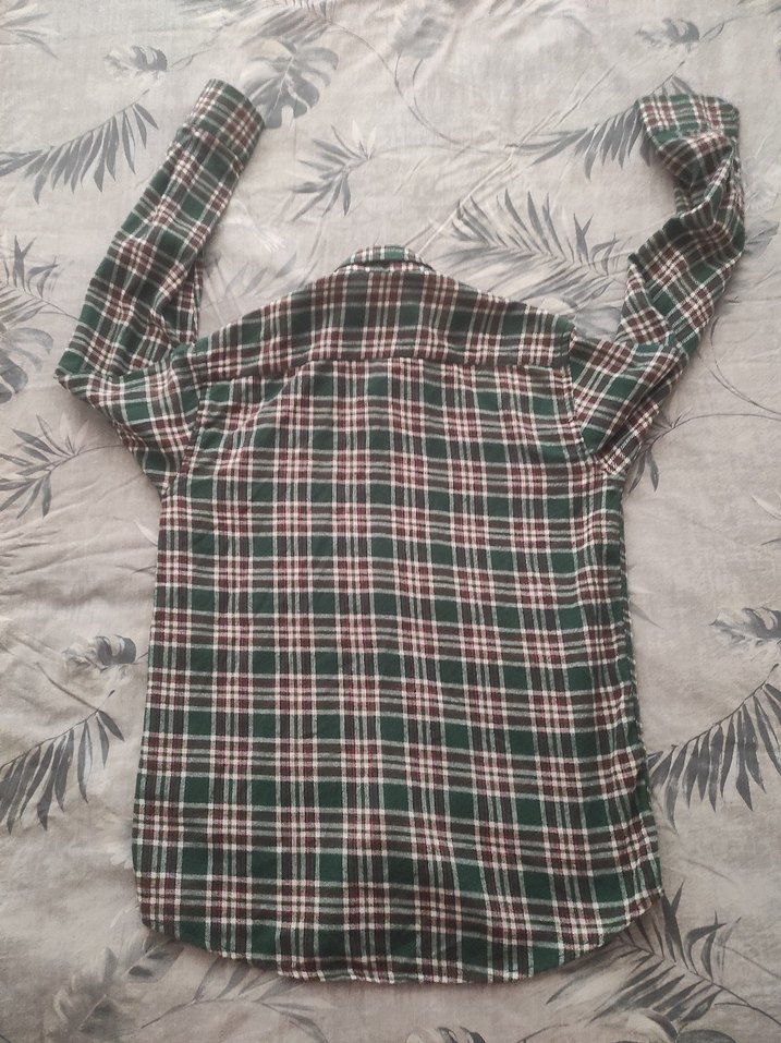 Erkek Oduncu Çok Renkli Kareli Kısa Kollu Gömlek - Görsel 3