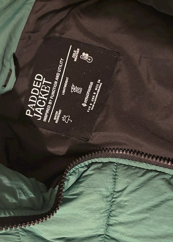 Yeşil Fermuarlı Kadın Kış mont - Görsel 3