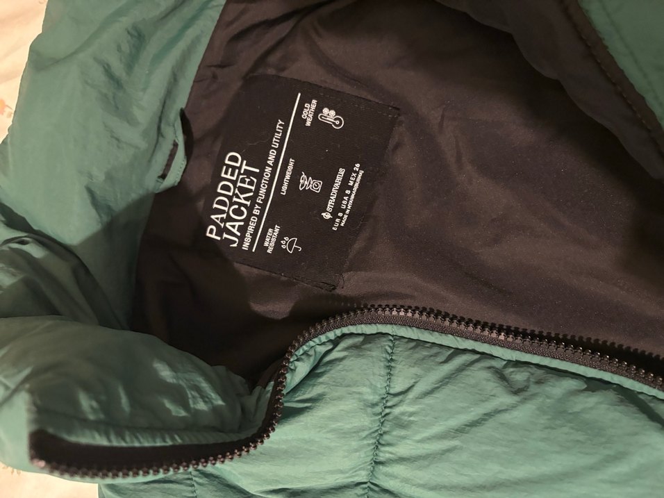 Yeşil Fermuarlı Kadın Kış mont - Görsel 3