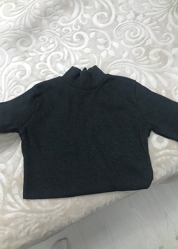 Kadın Siyah Yarım Balıkçı Triko Kazak - Görsel 2