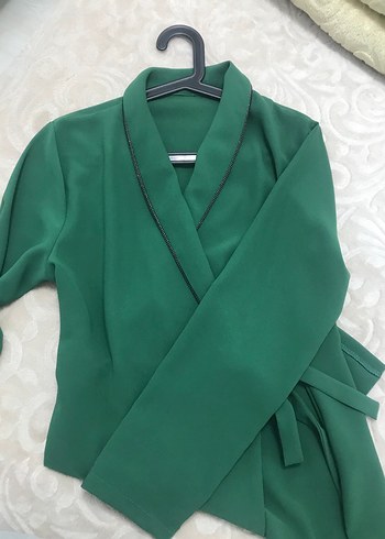 Yeşil Midi Ceket - Görsel 3