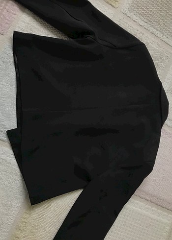 Düğmeli Siyah Kadın Blazer Ceket - Görsel 2