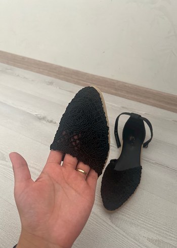 Diğer Siyah dantelli Kadın Sandalet