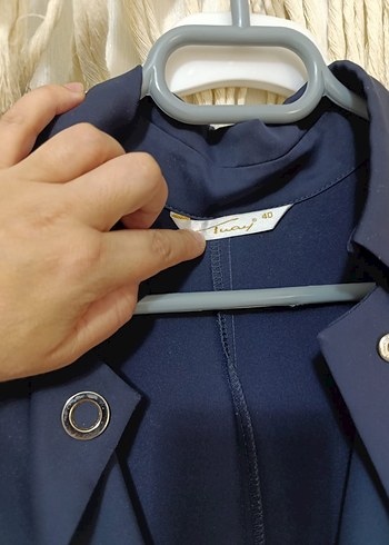 m Beden lacivert Renk Düğmeli Lacivert Kolsuz Uzun Elbise