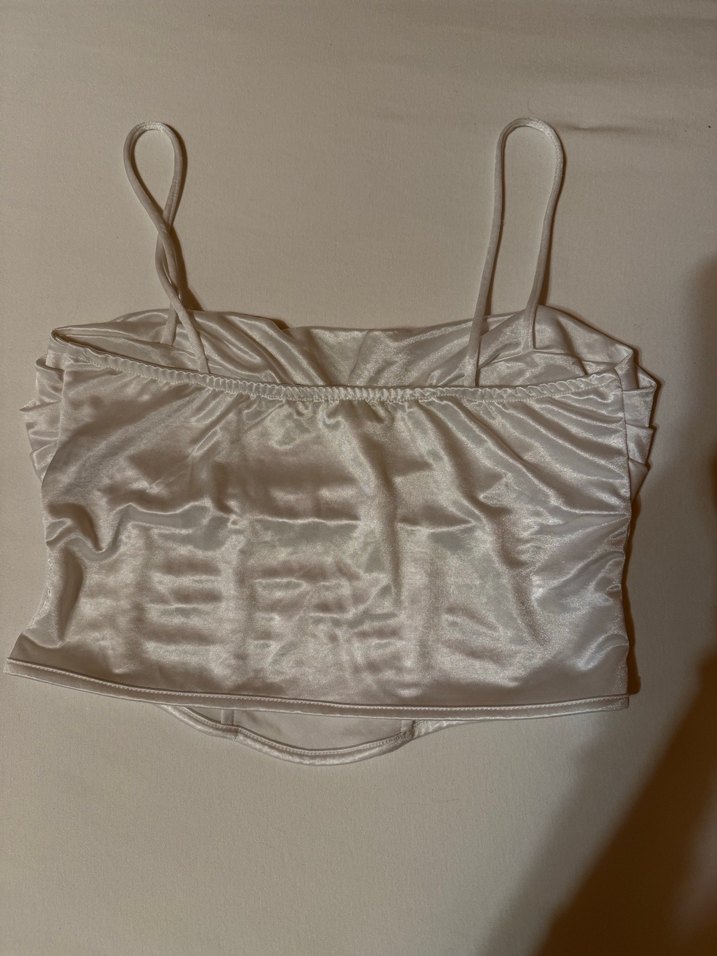 Straplez saten Büstiyer - Görsel 2