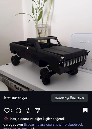 Klasik Siyah Oyuncak Kamyonet