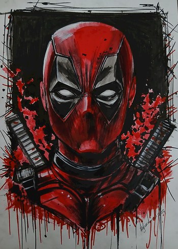 Kırmızı Deadpool Aksiyon Figürü