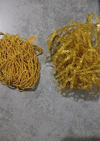 Parlak Sarı Renk Plastik Elişi Pul Boncuk - Görsel 3