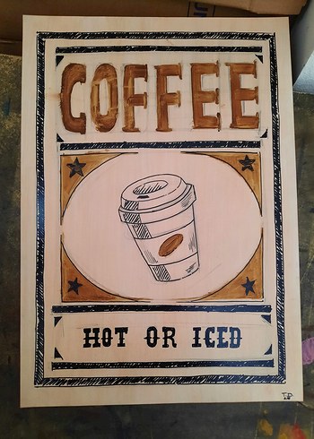 Beden Retro Kafe Posteri