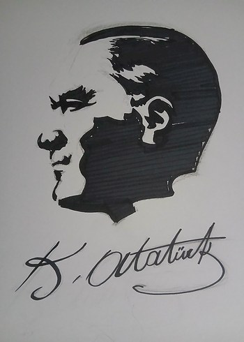 Atatürk Grafik Kalem Çizim - Görsel 2