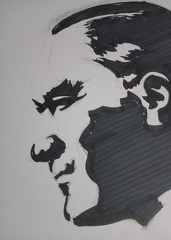 Atatürk Grafik Kalem Çizim - Görsel 3