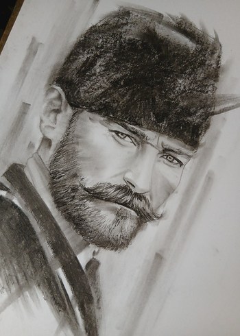 Atatürk'ün Kömür Teknik Bektaşi Sakallı Portresi - Görsel 2
