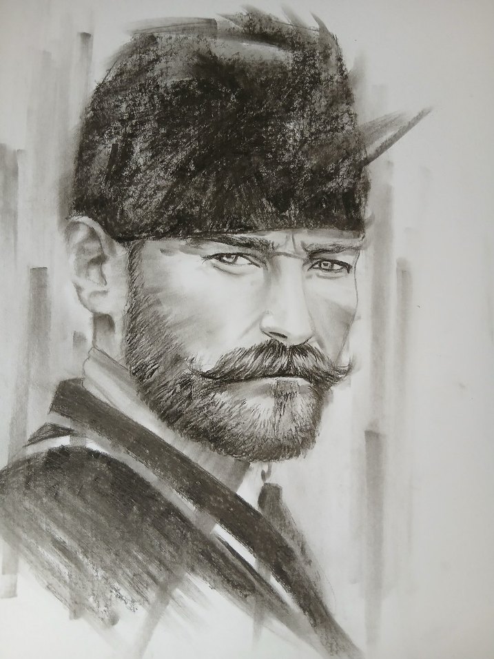 Atatürk'ün Kömür Teknik Bektaşi Sakallı Portresi - Görsel 3