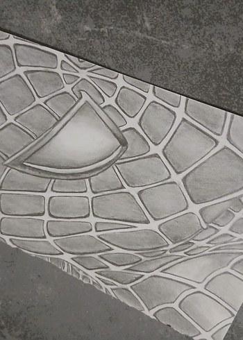 Gri At Figürlü Karakalem Resim - Görsel 2