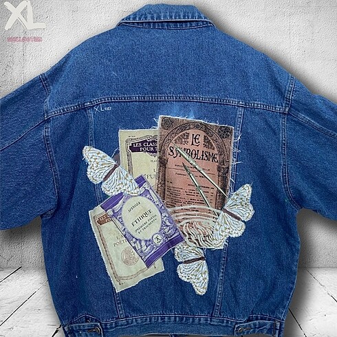 Blue Butterfly vintage tasarım ceket