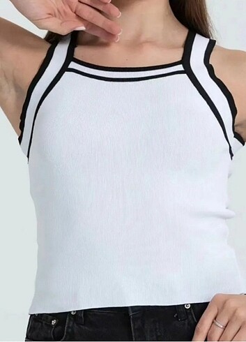 Halter yaka crop bluz