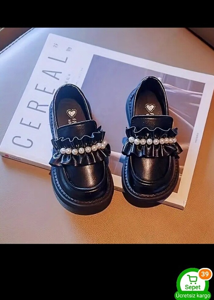 İngiliz tarzı kız çocuk ayakkabı  - Görsel 3