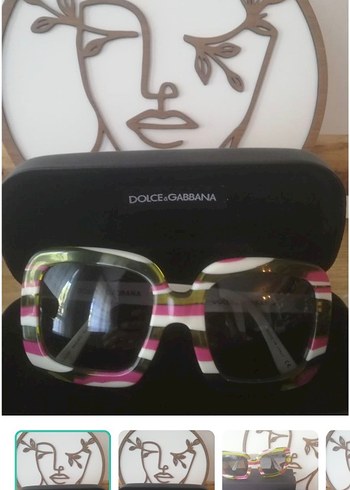 Dolce & Gabbana Cizgili Oversize Gunes Gozlugu
