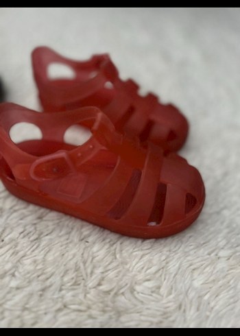 Zara Kız Çocuk Kırmızı jelly Sandalet - Görsel 4