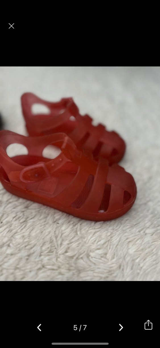 Zara Kız Çocuk Kırmızı jelly Sandalet - Görsel 4