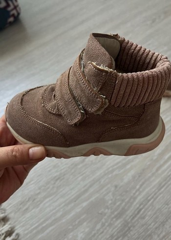 Kız Çocuk Kahverengi Süet Cırt Cırtlı Bot - Görsel 2