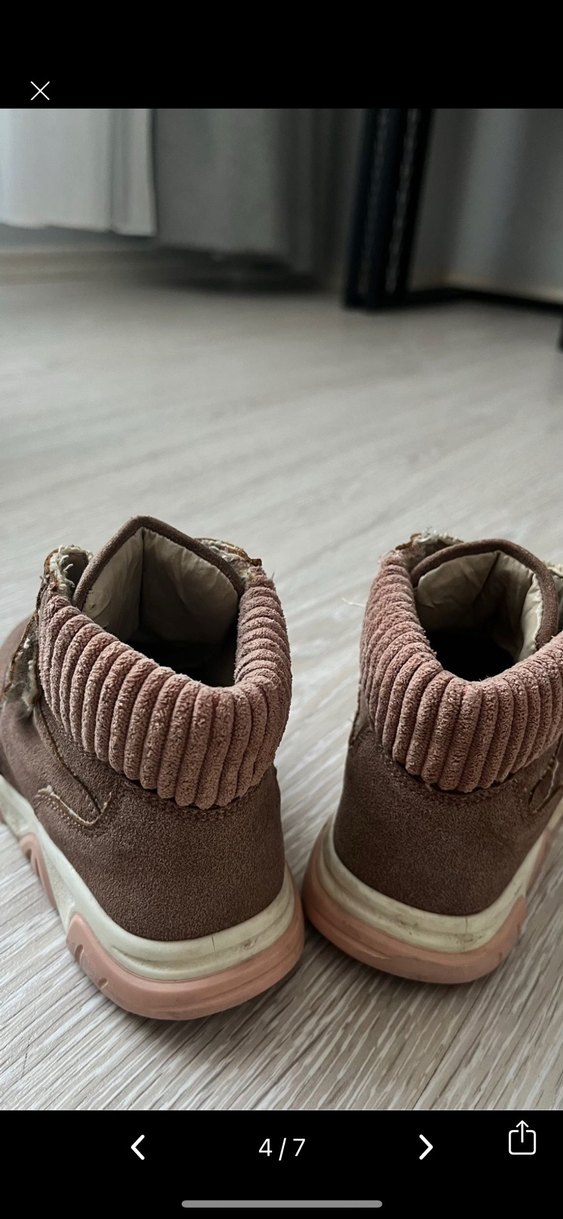 Kız Çocuk Kahverengi Süet Cırt Cırtlı Bot - Görsel 4