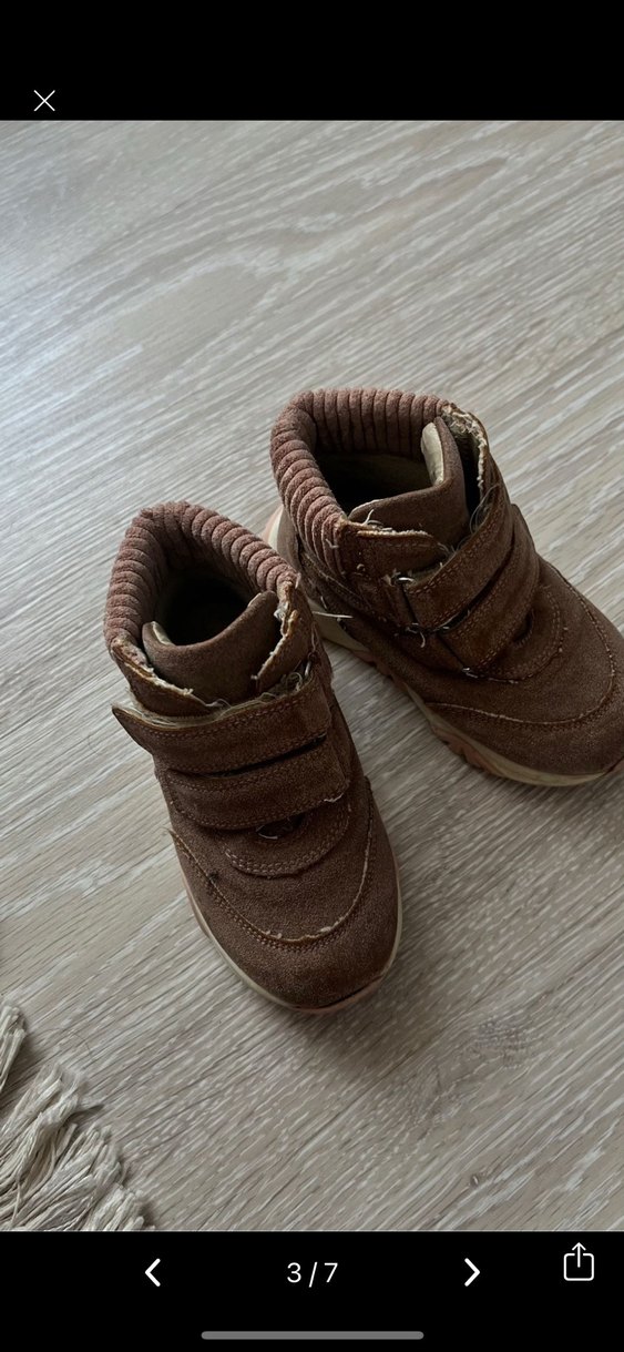 Kız Çocuk Kahverengi Süet Cırt Cırtlı Bot - Görsel 3