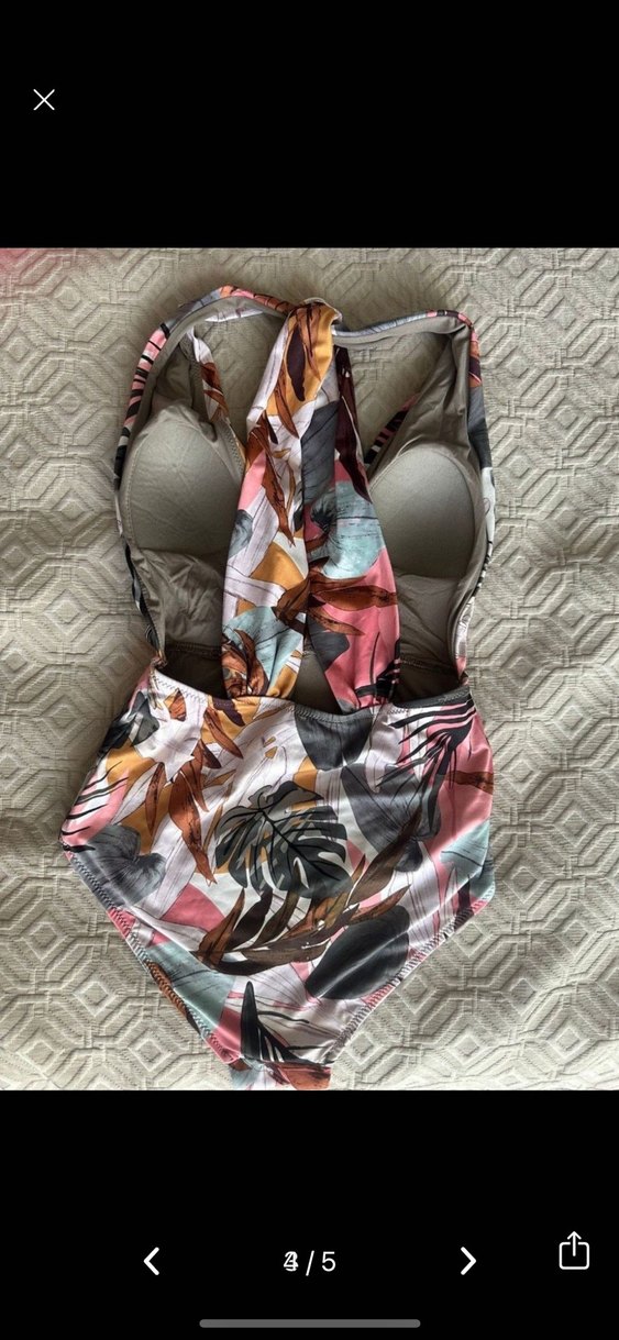 Bohem Desenli Çok Renkli Drapeli Mayo - Görsel 2