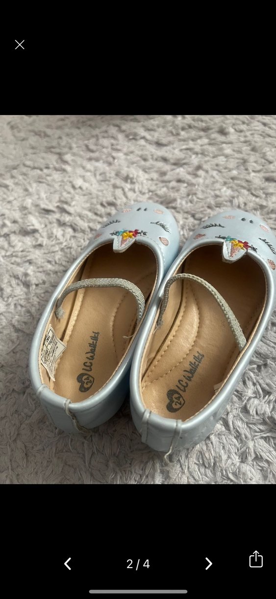 Kız Çocuk Mavi Nakışlı Unicorn Babet - Görsel 2