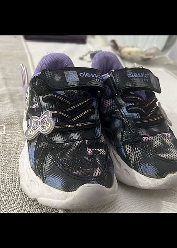 Mor  Desenli Kız Çocuk Spor Ayakkabı - Görsel 6