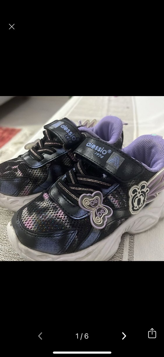 Mor  Desenli Kız Çocuk Spor Ayakkabı - Görsel 2