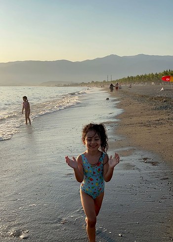 Çok Renkli Kız Çocuk Mayo - Görsel 2