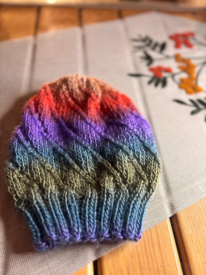 Renkli Örgü Kadın Bere boyunluk - Görsel 3