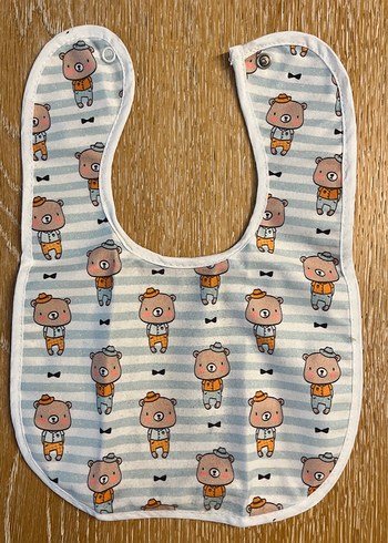 Pastel Renkli Baskılı Bebek Önlükleri 3lü Set - Görsel 3