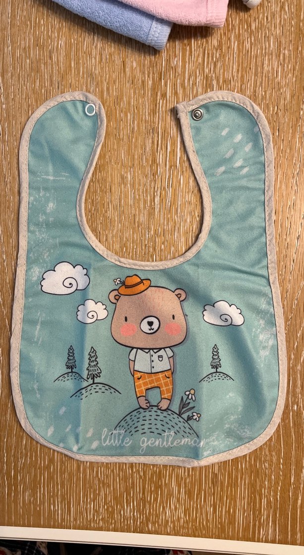 Pastel Renkli Baskılı Bebek Önlükleri 3lü Set - Görsel 4