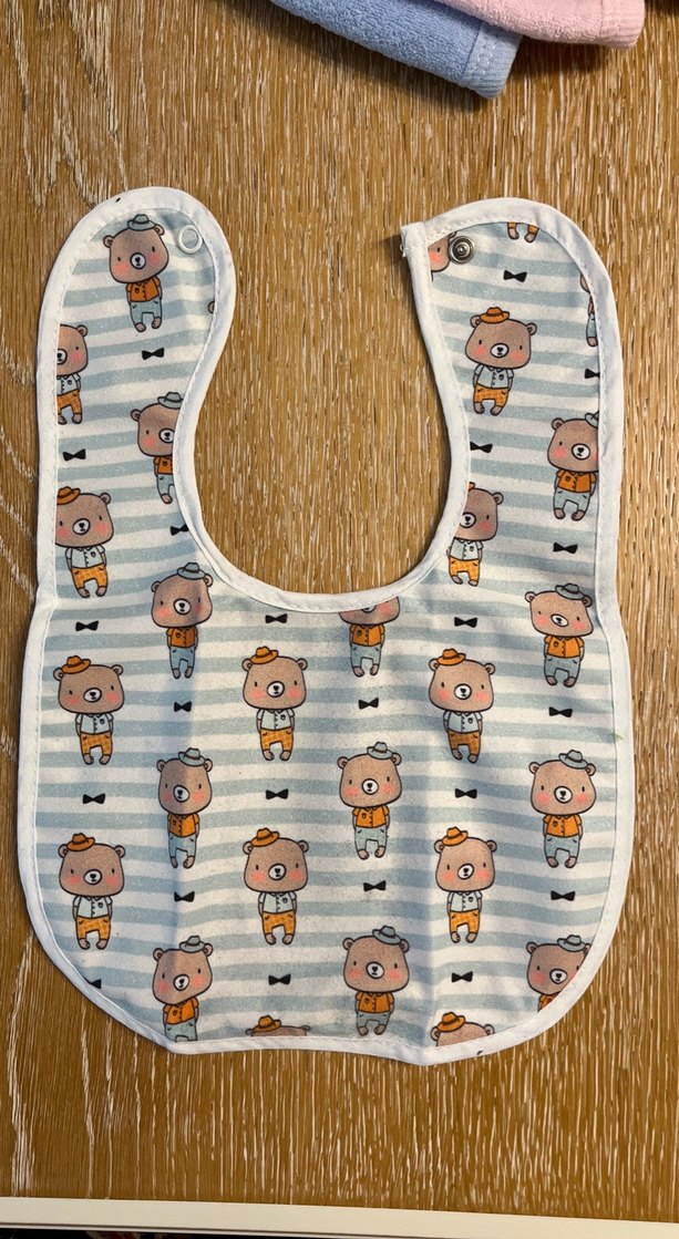 Pastel Renkli Baskılı Bebek Önlükleri 3lü Set - Görsel 3