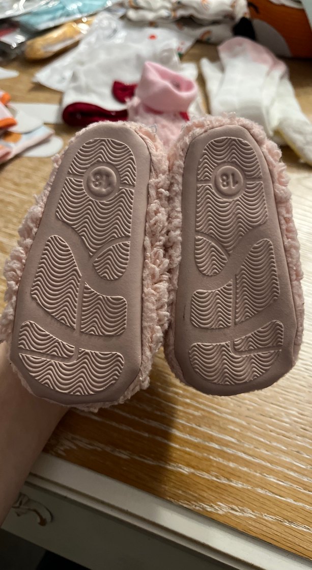 Kız Çocukları İçin Pembe Örgü Patik (6-12 ay/18 numara) - Görsel 2