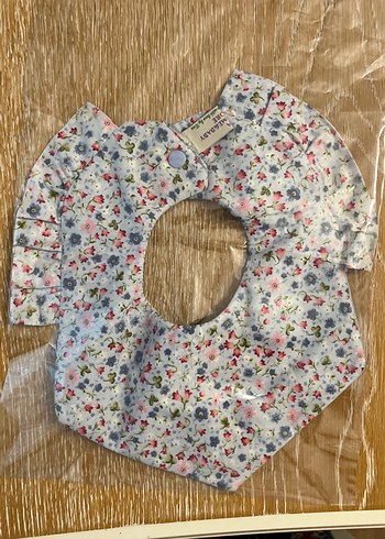 Nakışlı Mavi Bebek Önlüğü - Görsel 2