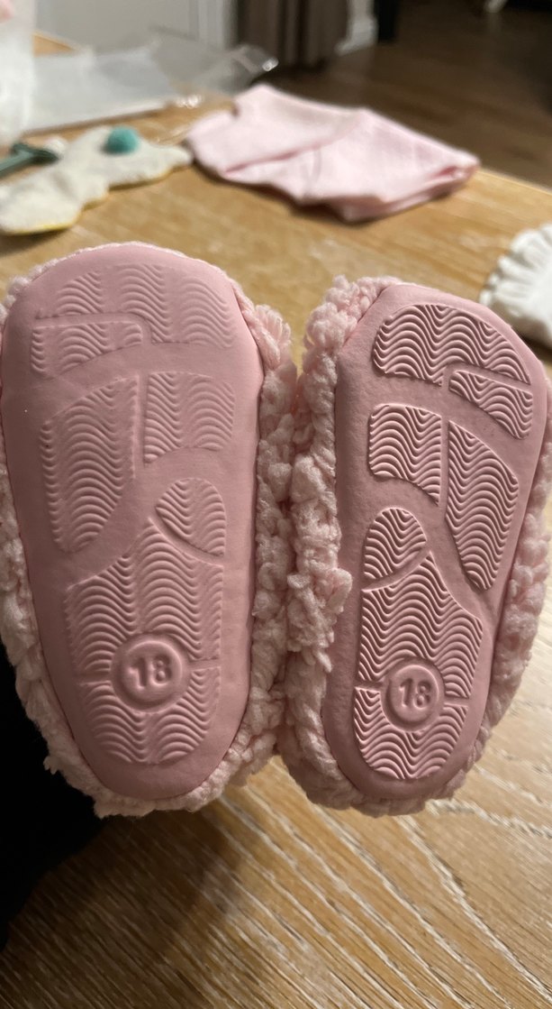 Kız Çocukları için Pembe Sıcak Ev Terlikleri(12-18 ay) - Görsel 2